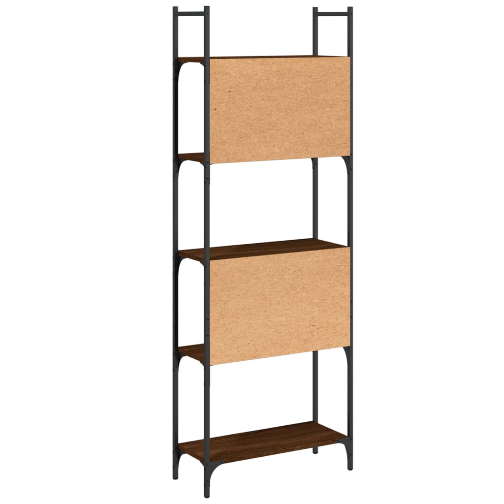 Bibliothèque à 5 niveaux chêne marron 60,5x24x166,5 cm - XIOS