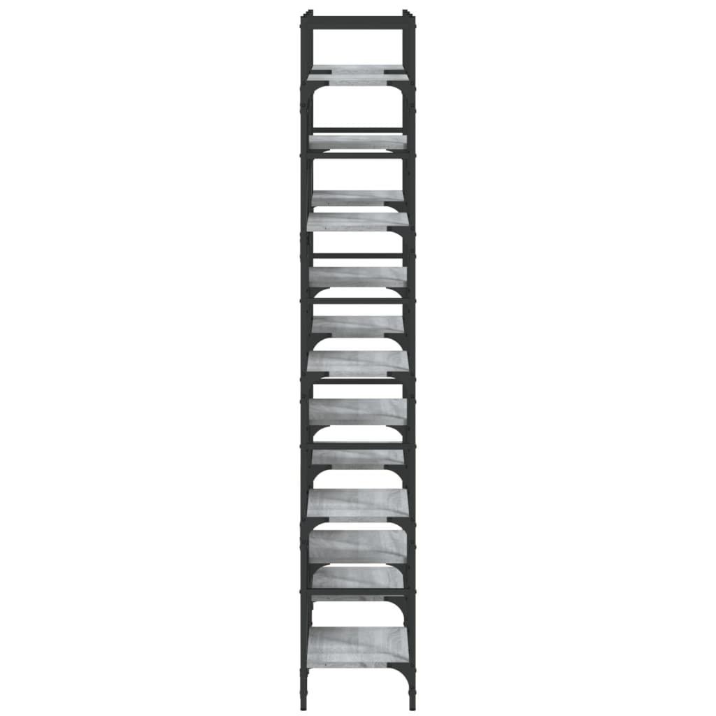 Bibliothèque sonoma gris 127,5x28,5x172,5 cm bois d'ingénierie - XIOS