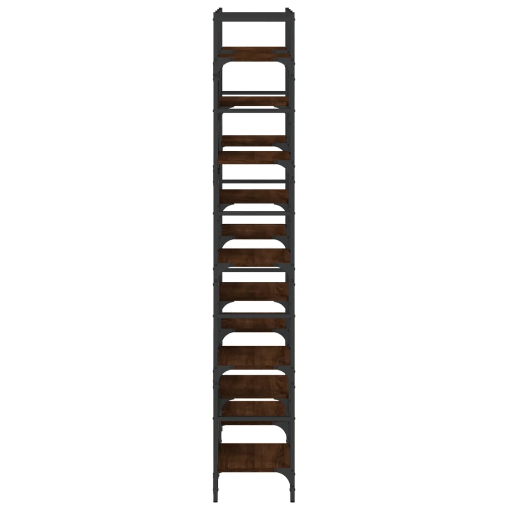 Bibliothèque chêne marron 127,5x28,5x172,5 cm bois d'ingénierie - XIOS