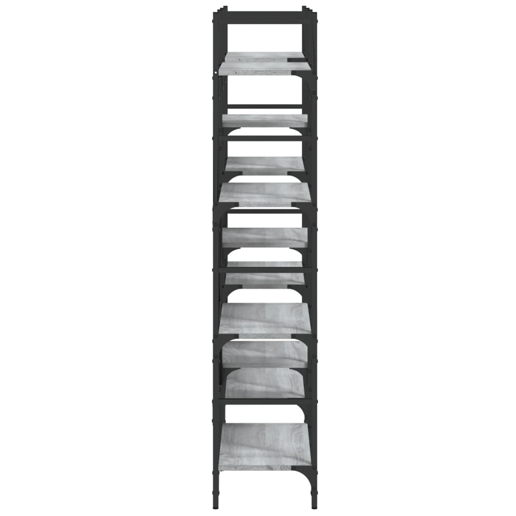 Bibliothèque sonoma gris 160x28,5x136,5 cm bois d'ingénierie - XIOS