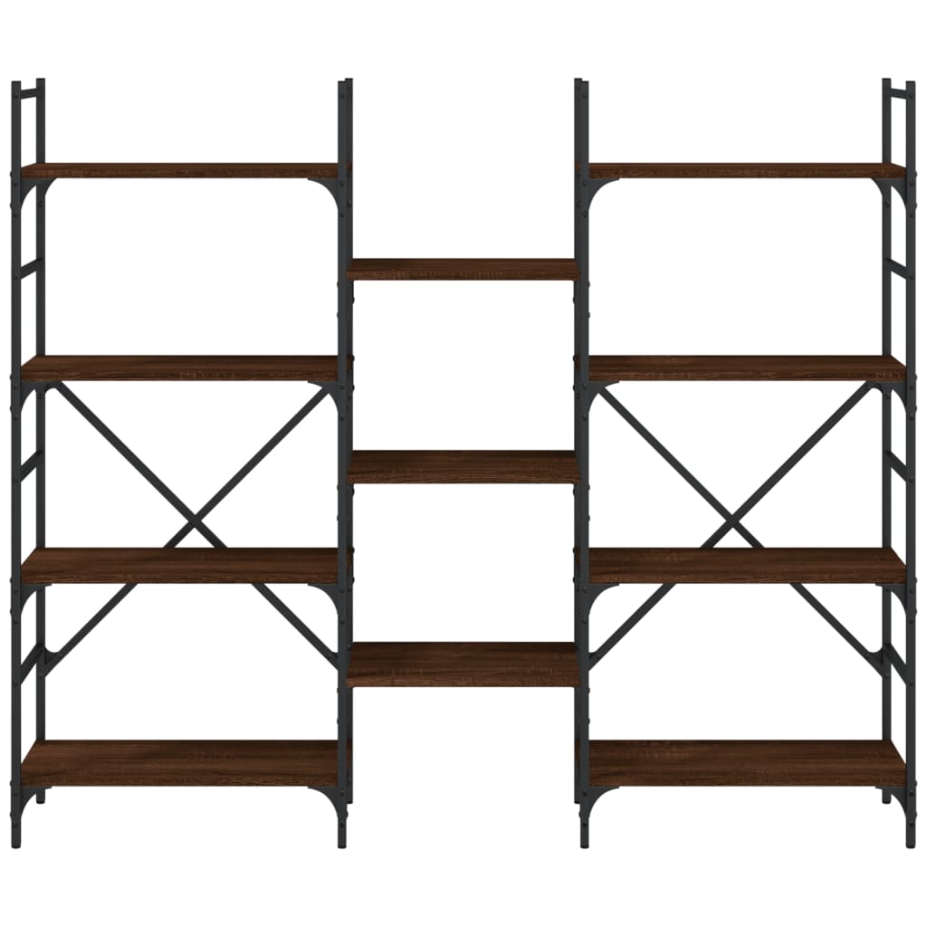 Bibliothèque chêne marron 160x28,5x136,5 cm bois d'ingénierie - XIOS