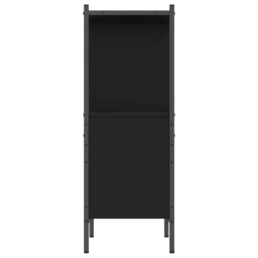 Bibliothèque noir 72x28x77,5 cm bois d'ingénierie - XIOS