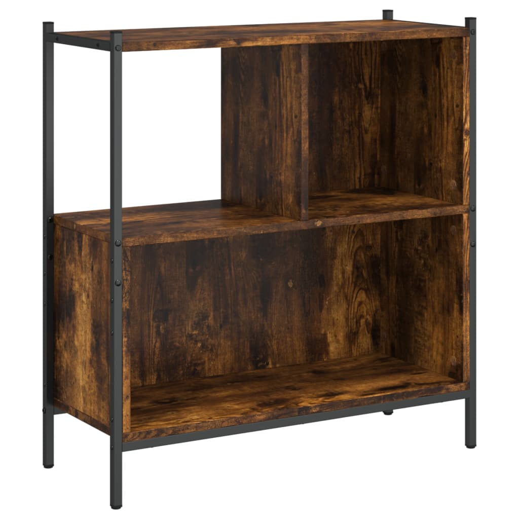 Bibliothèque chêne fumé 72x28x77,5 cm bois d'ingénierie - XIOS