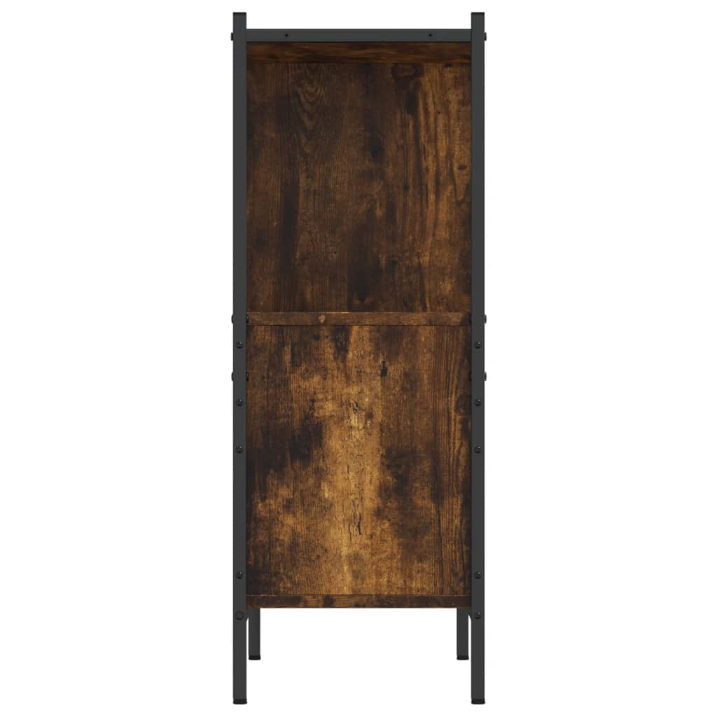 Bibliothèque chêne fumé 72x28x77,5 cm bois d'ingénierie - XIOS