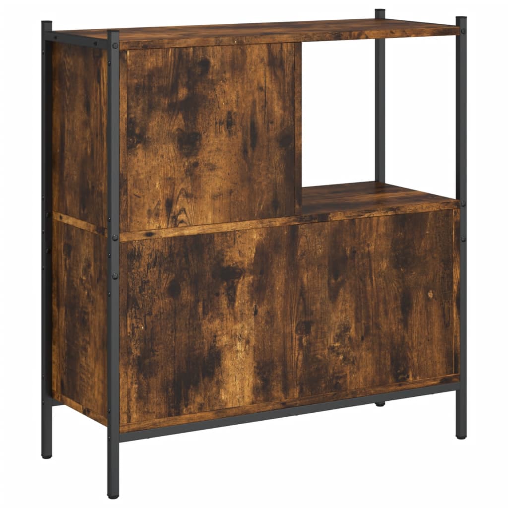 Bibliothèque chêne fumé 72x28x77,5 cm bois d'ingénierie - XIOS