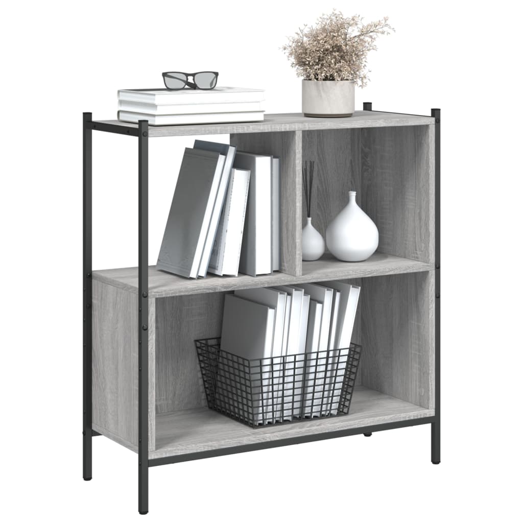 Bibliothèque sonoma gris 72x28x77,5 cm bois d'ingénierie - XIOS