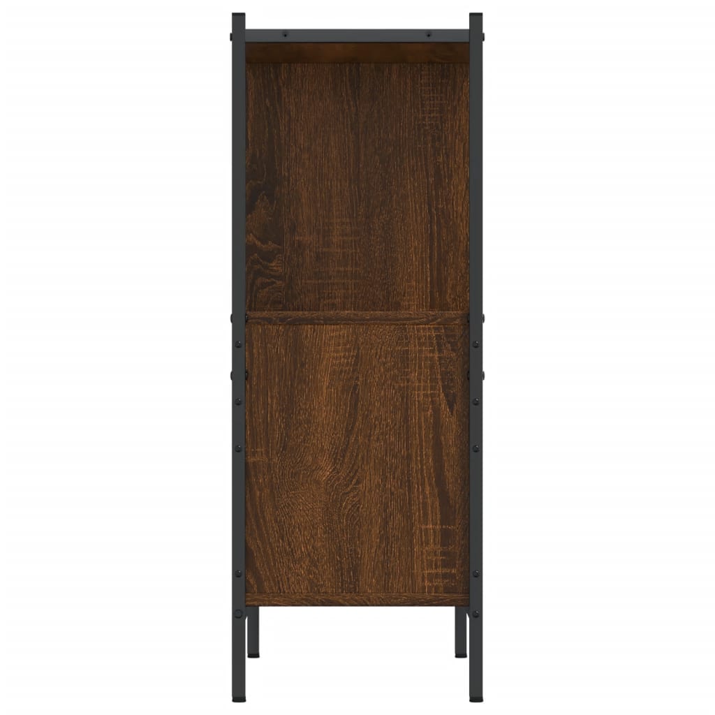 Bibliothèque chêne marron 72x28x77,5 cm bois d'ingénierie - XIOS