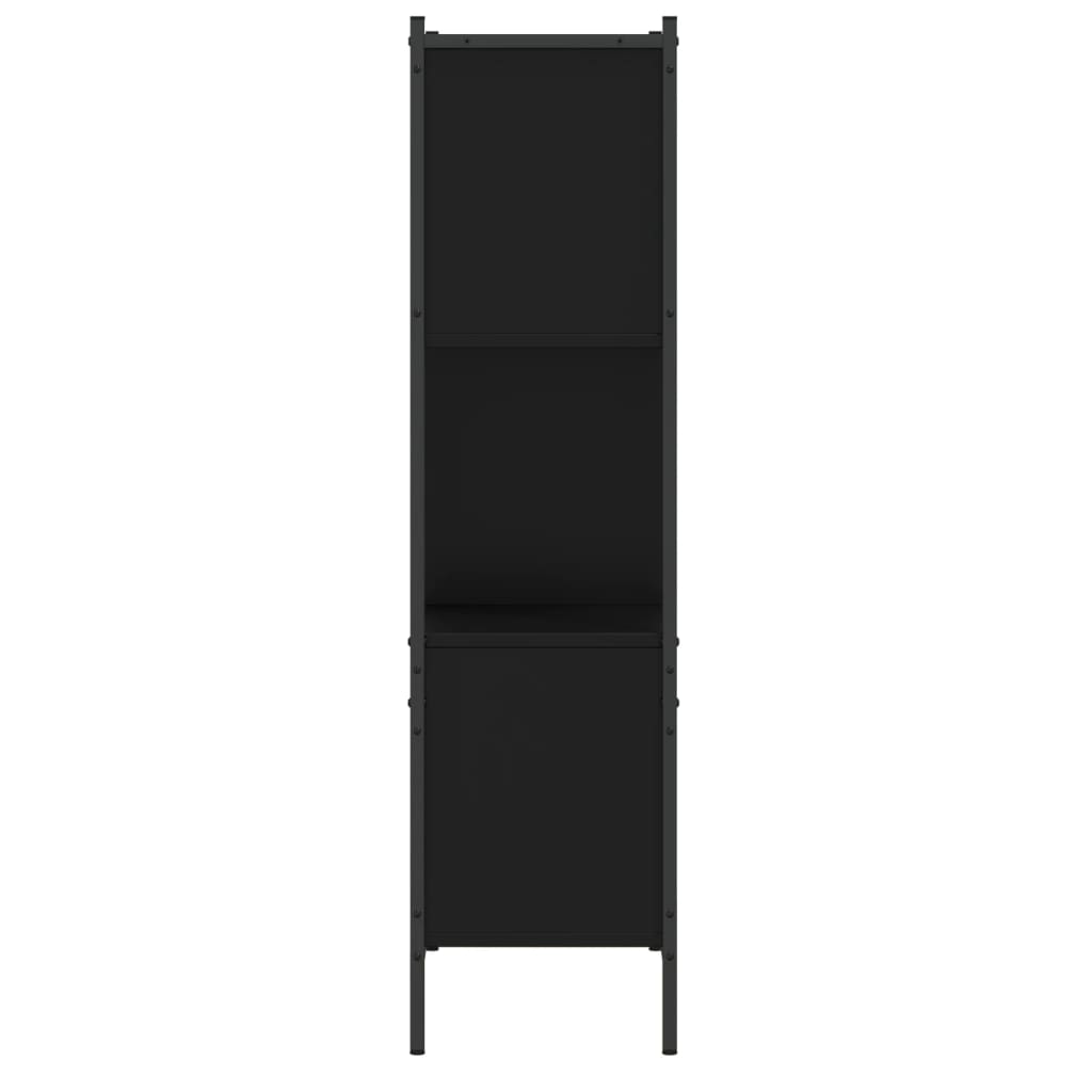 Bibliothèque noir 72x28x109 cm bois d'ingénierie - XIOS