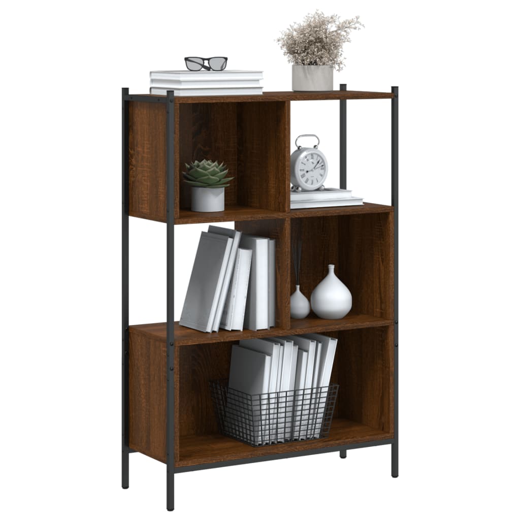 Bibliothèque chêne marron 72x28x109 cm bois d'ingénierie - XIOS