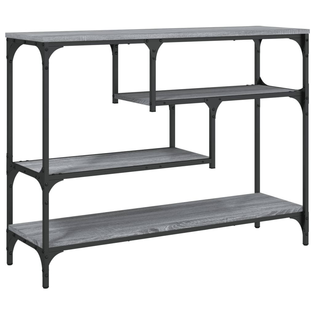 Table console sonoma gris 100x30x75 cm bois d'ingénierie - XIOS