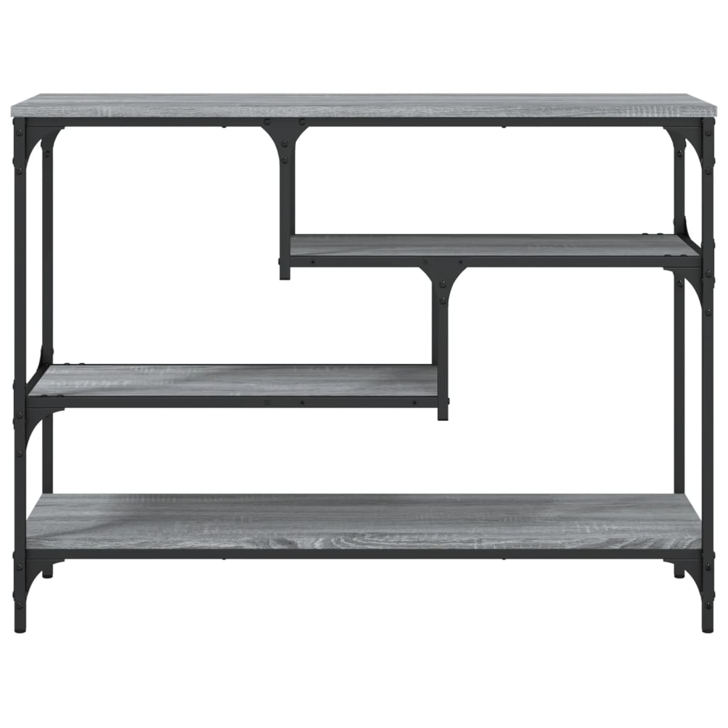 Table console sonoma gris 100x30x75 cm bois d'ingénierie - XIOS