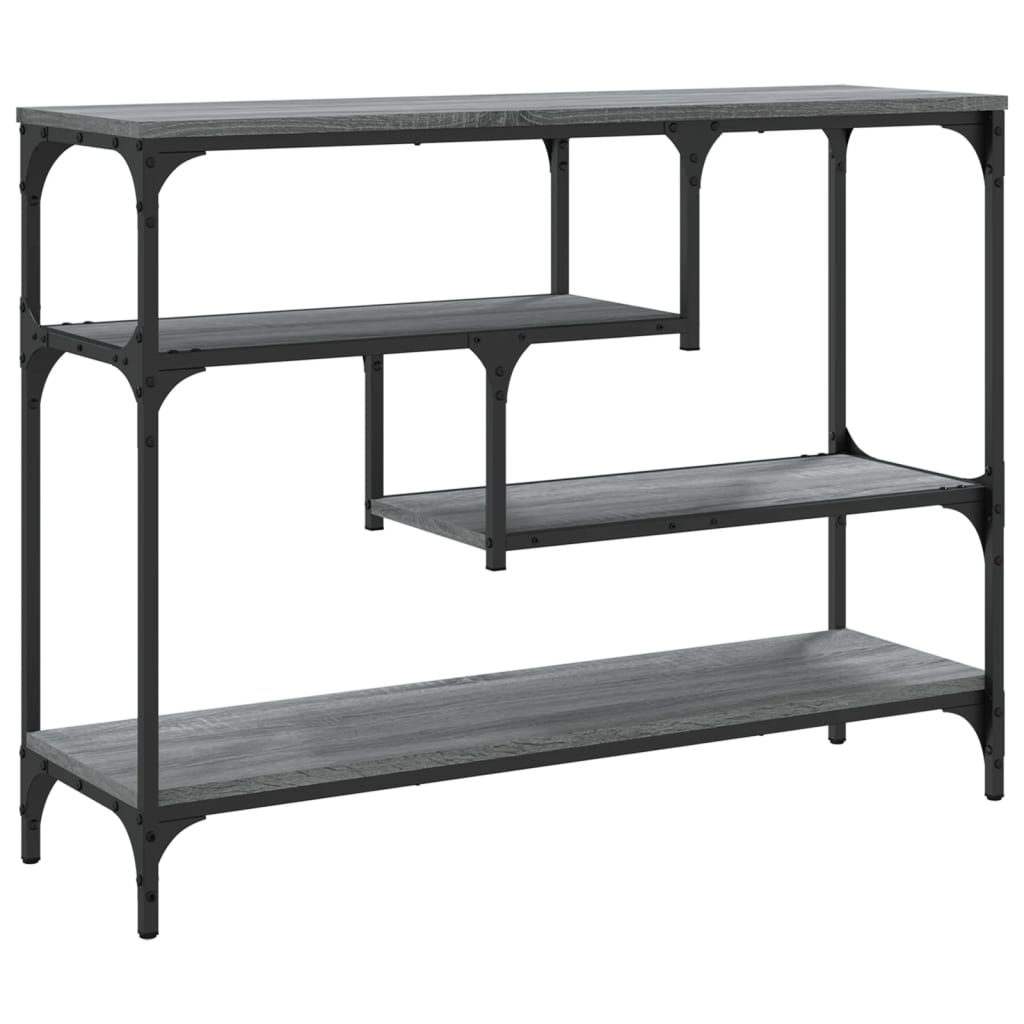 Table console sonoma gris 100x30x75 cm bois d'ingénierie - XIOS