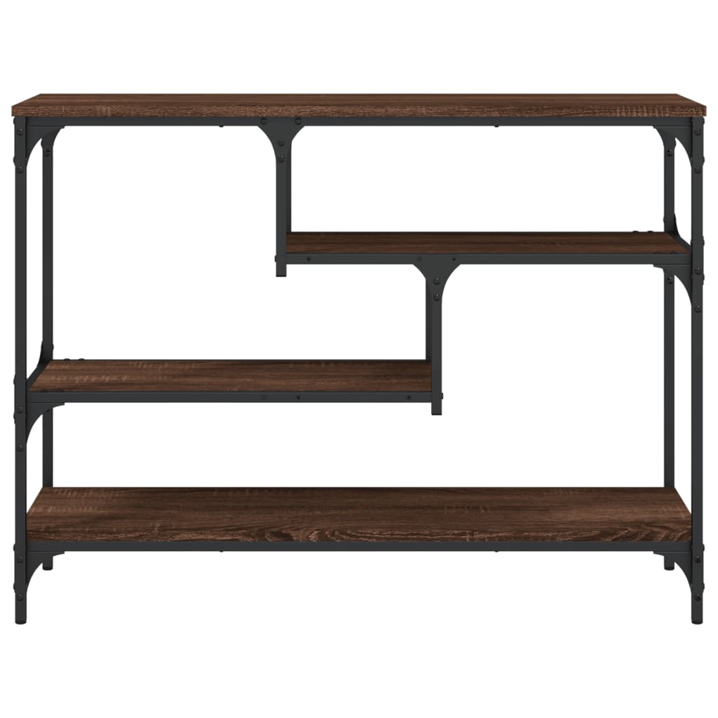 Table console chêne marron 100x30x75 cm bois d'ingénierie - XIOS