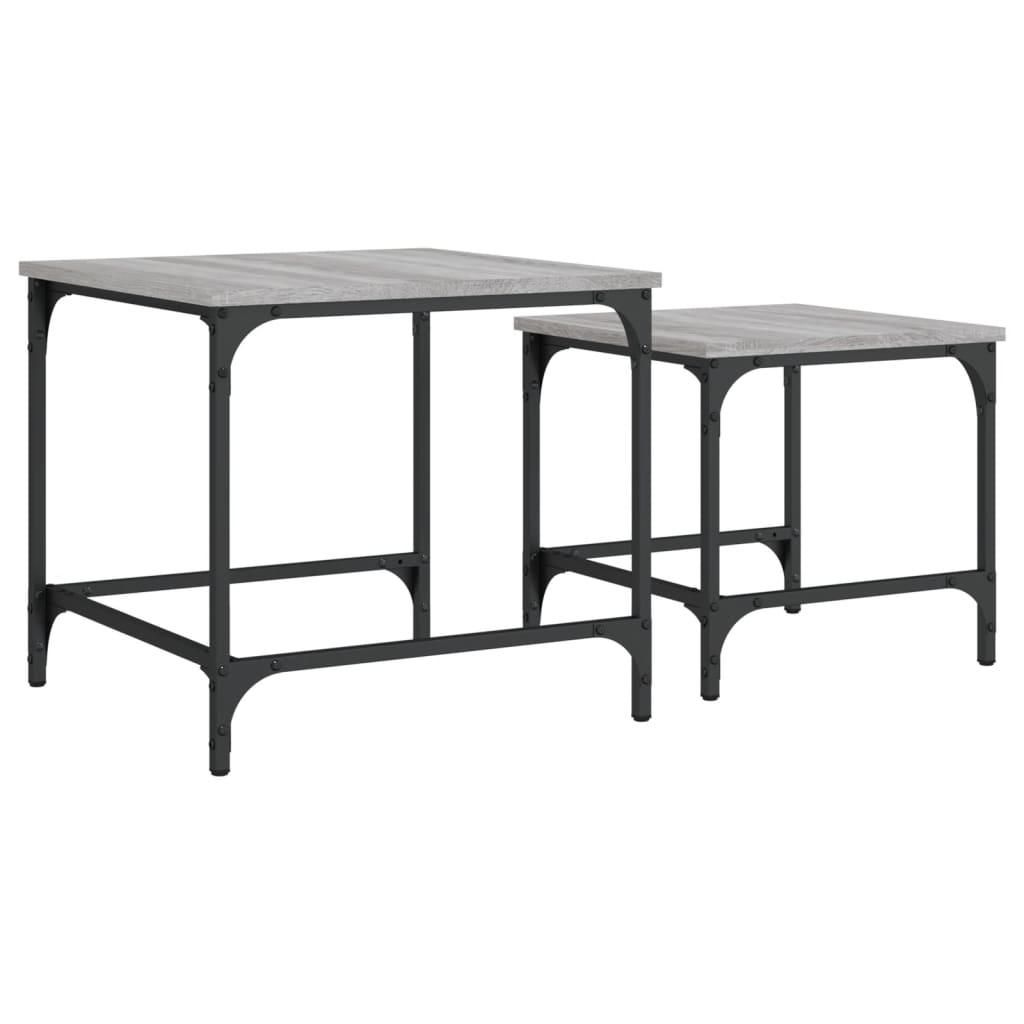 Tables basses gigognes 2 pcs sonoma gris bois d'ingénierie - XIOS
