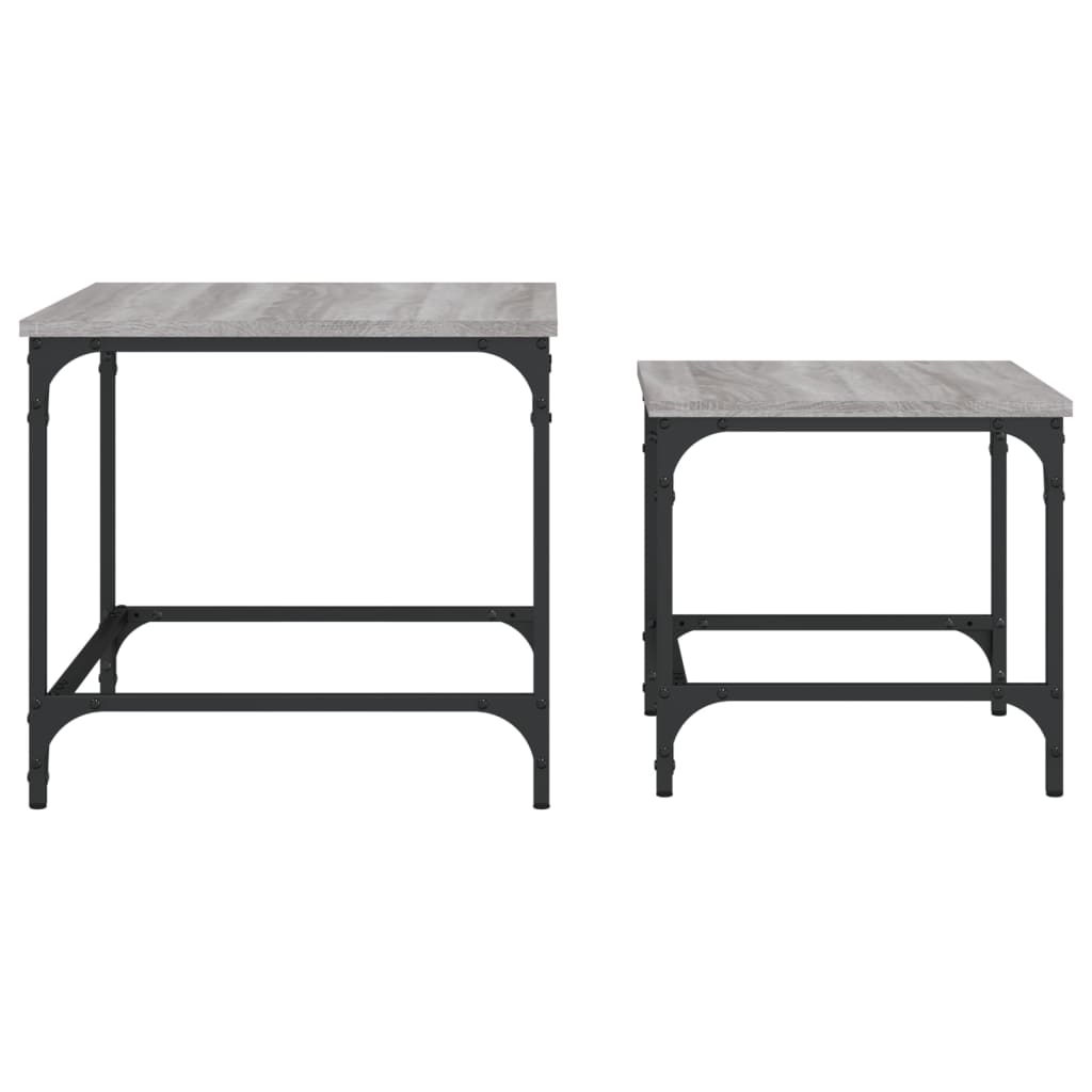 Tables basses gigognes 2 pcs sonoma gris bois d'ingénierie - XIOS