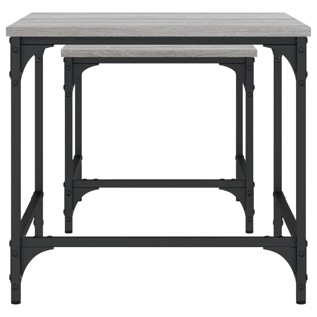 Tables basses gigognes 2 pcs sonoma gris bois d'ingénierie - XIOS