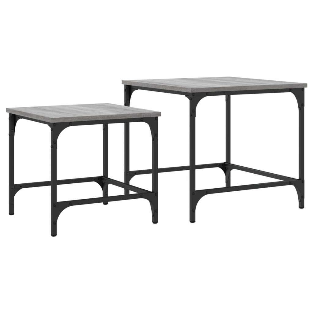 Tables basses gigognes 2 pcs sonoma gris bois d'ingénierie - XIOS