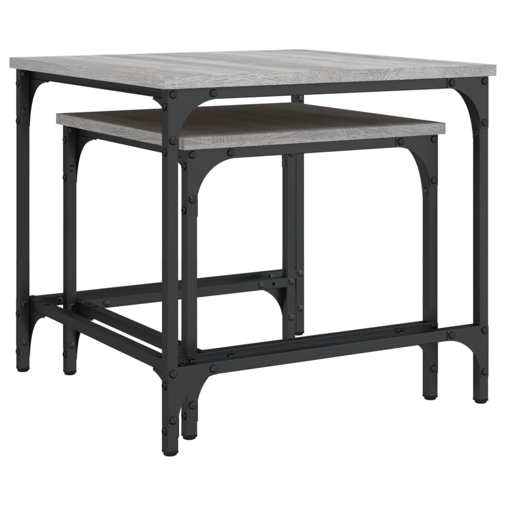 Tables basses gigognes 2 pcs sonoma gris bois d'ingénierie - XIOS