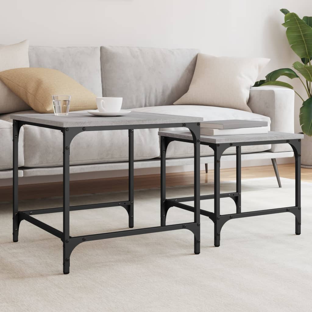 Tables basses gigognes 2 pcs sonoma gris bois d'ingénierie - XIOS