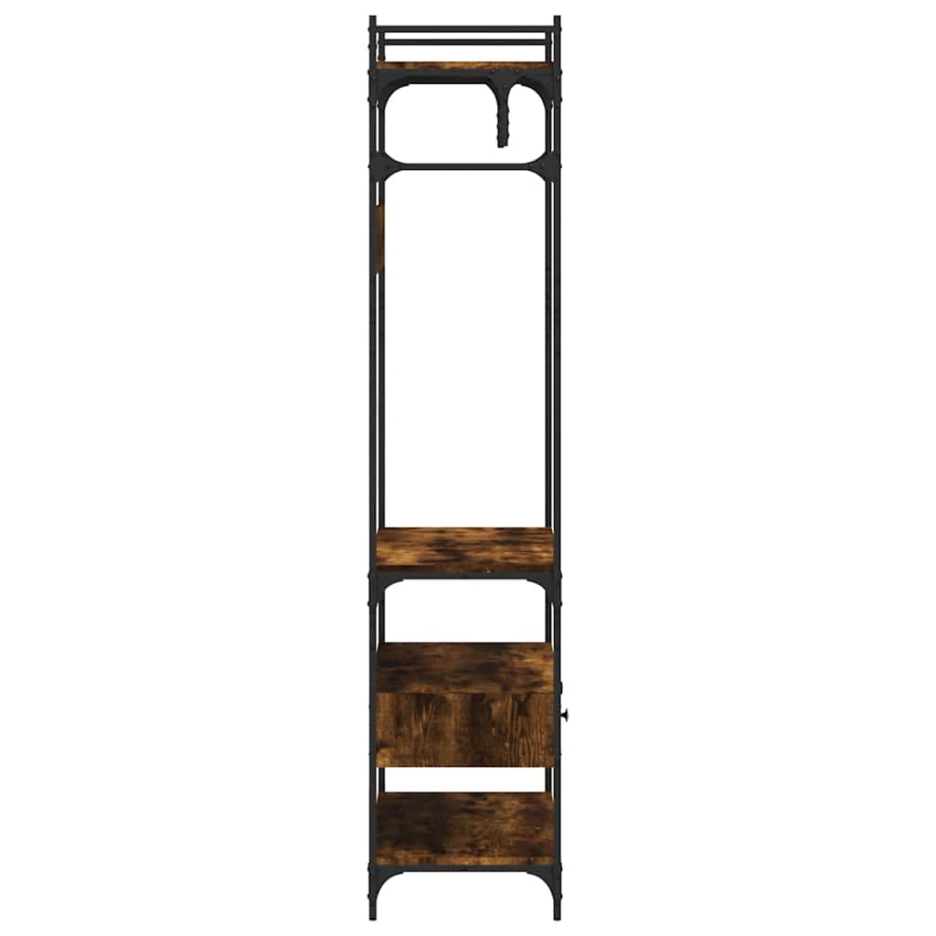 Armoire à tiroirs chêne fumé 89x39x184,5 cm bois d'ingénierie - XIOS