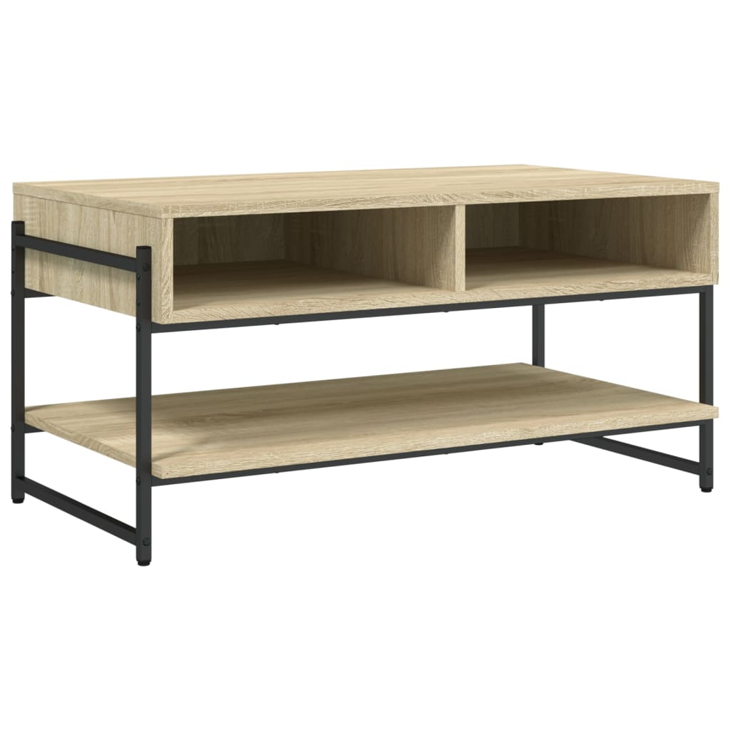 Table basse chêne sonoma 90x50x45 cm bois d'ingénierie - XIOS
