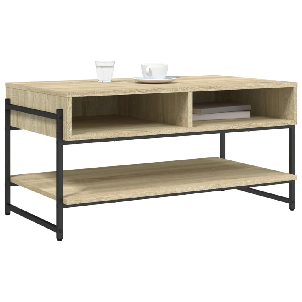 Table basse chêne sonoma 90x50x45 cm bois d'ingénierie - XIOS