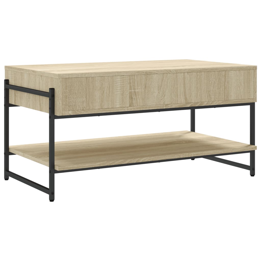 Table basse chêne sonoma 90x50x45 cm bois d'ingénierie - XIOS