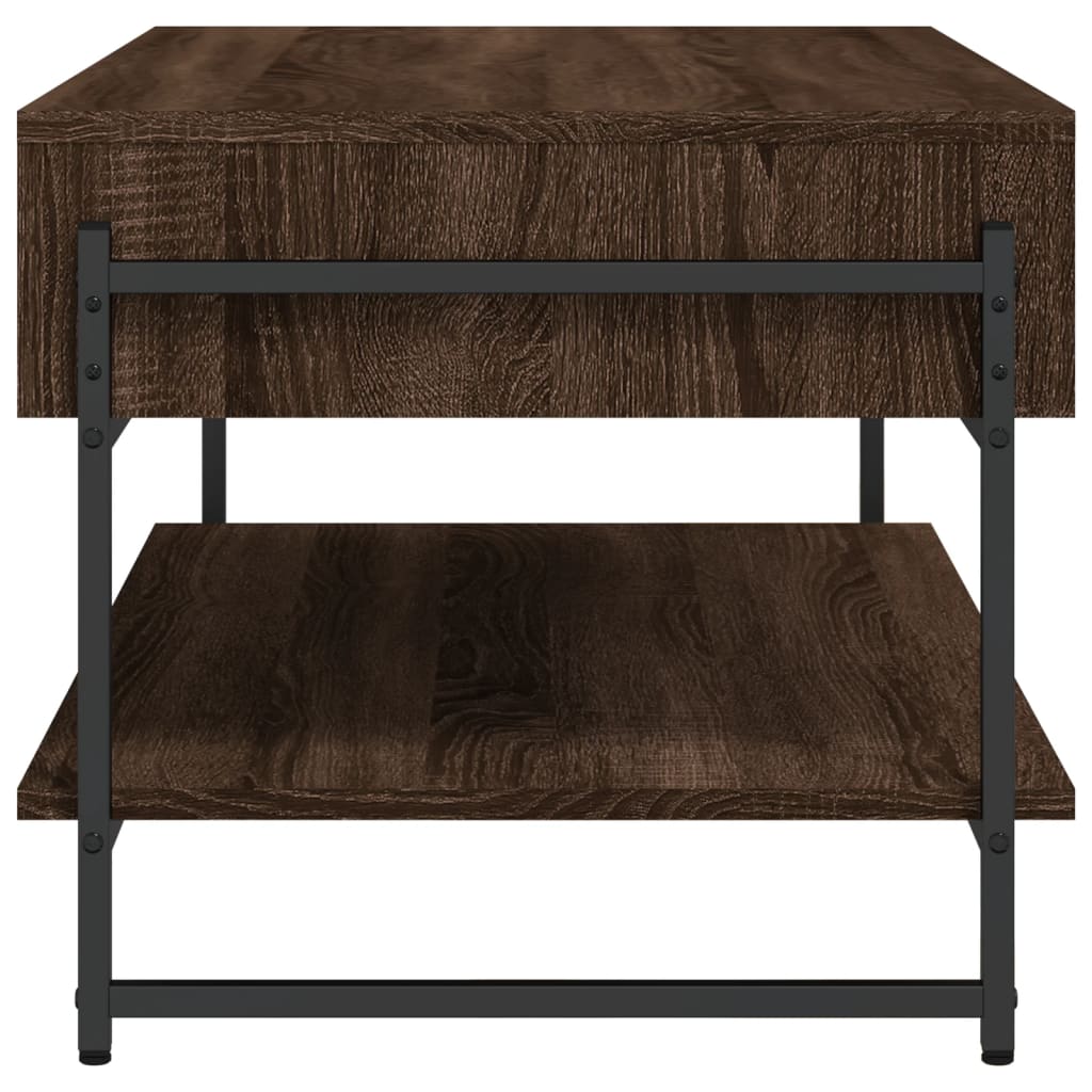 Table basse chêne marron 90x50x45 cm bois d'ingénierie - XIOS