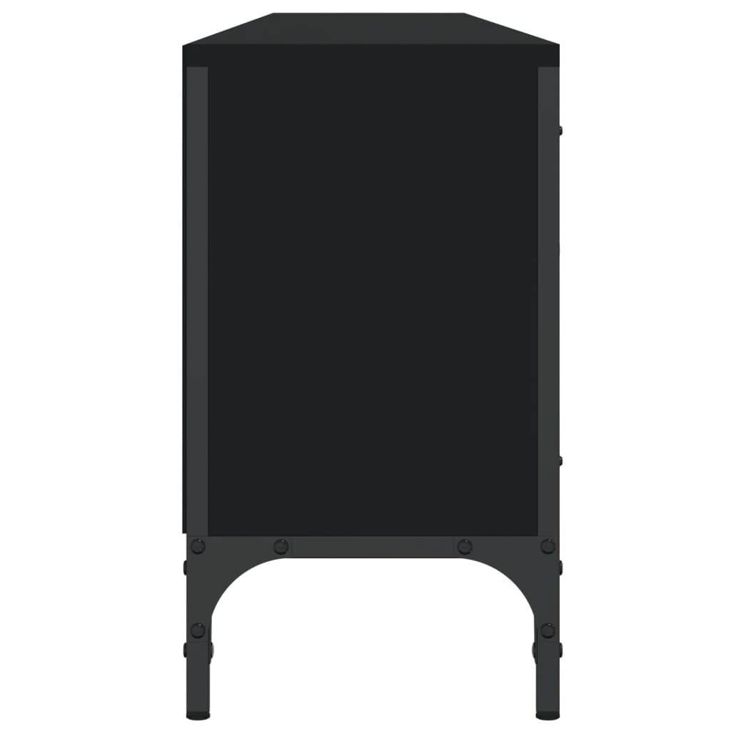 Meuble TV avec tiroir noir 200x25x44 cm bois d'ingénierie Meubles TV vidaXL   