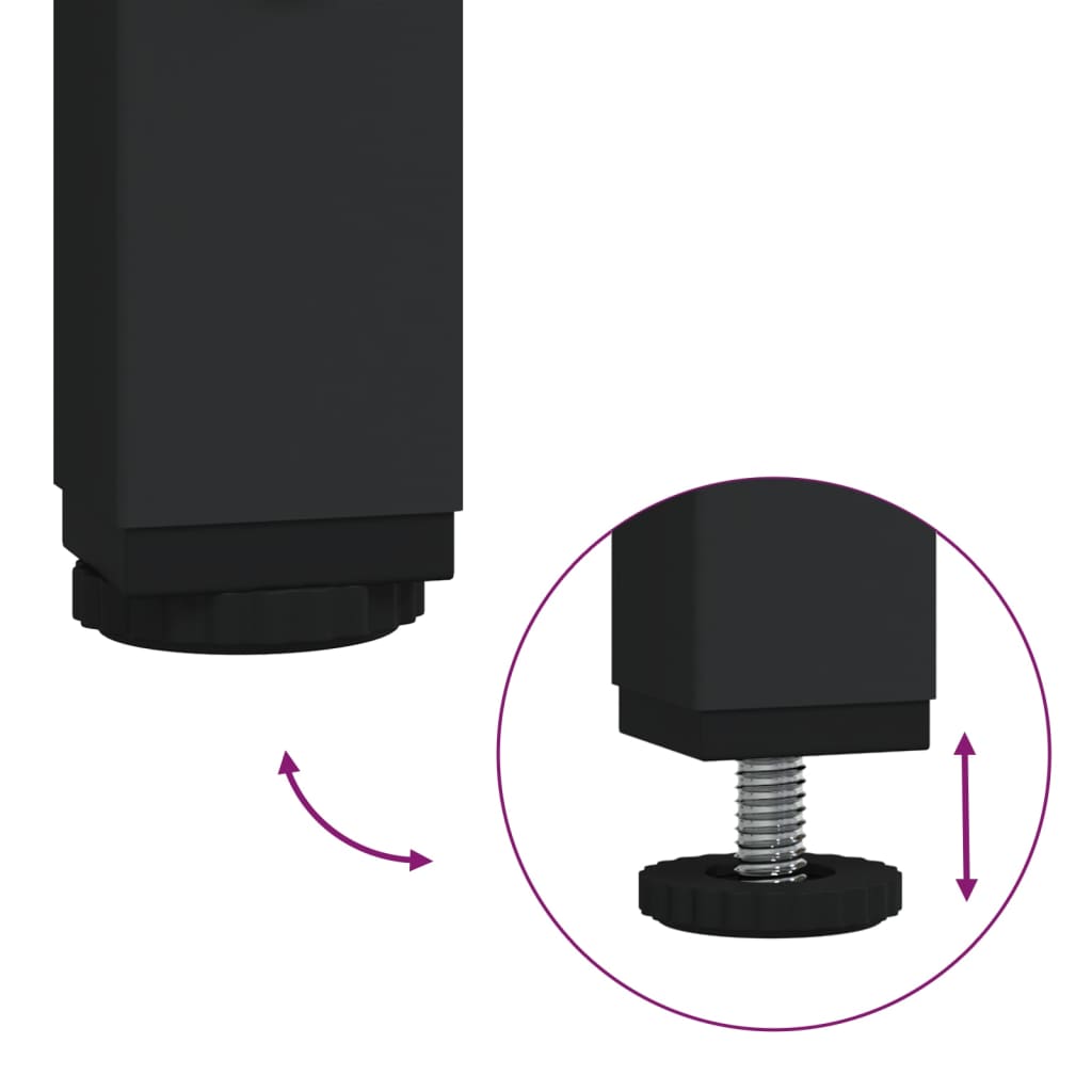 Meuble TV avec tiroir noir 200x25x44 cm bois d'ingénierie Meubles TV vidaXL   