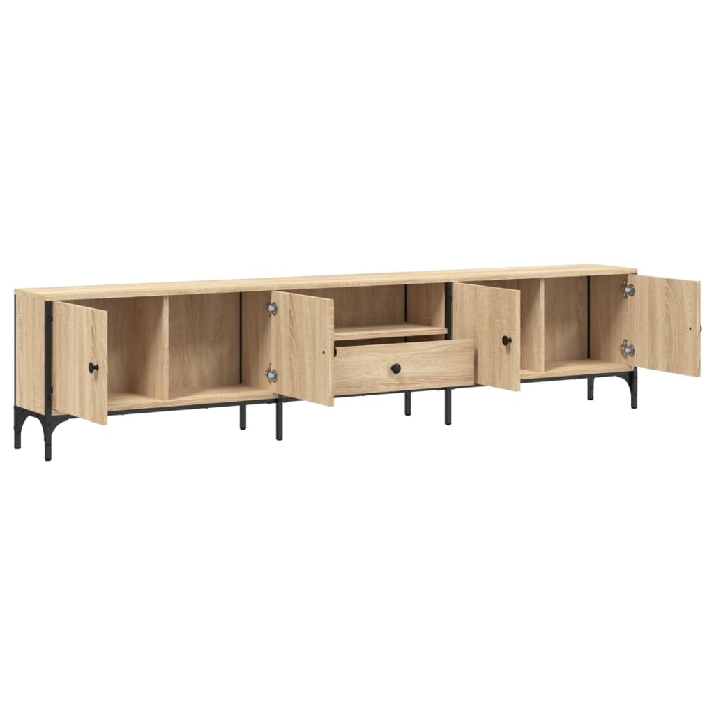 Meuble TV à tiroir chêne sonoma 200x25x44 cm bois d'ingénierie Meubles TV vidaXL   