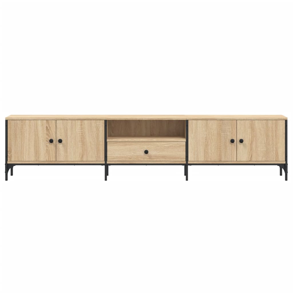 Meuble TV à tiroir chêne sonoma 200x25x44 cm bois d'ingénierie Meubles TV vidaXL   