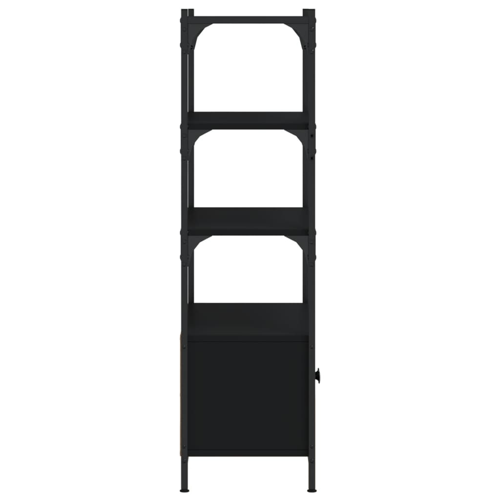 Bibliothèque à 3 niveaux noir 70x30x109,5 cm bois d'ingénierie - XIOS