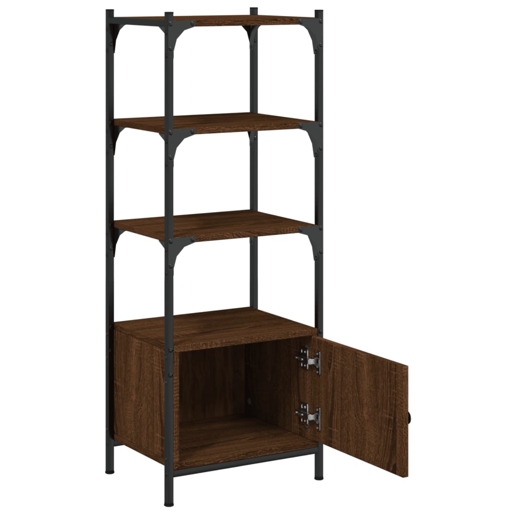 Bibliothèque à 3 niveaux chêne brun 41x30x109,5 cm - XIOS