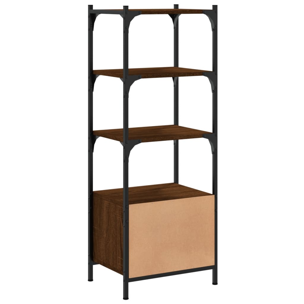 Bibliothèque à 3 niveaux chêne brun 41x30x109,5 cm - XIOS
