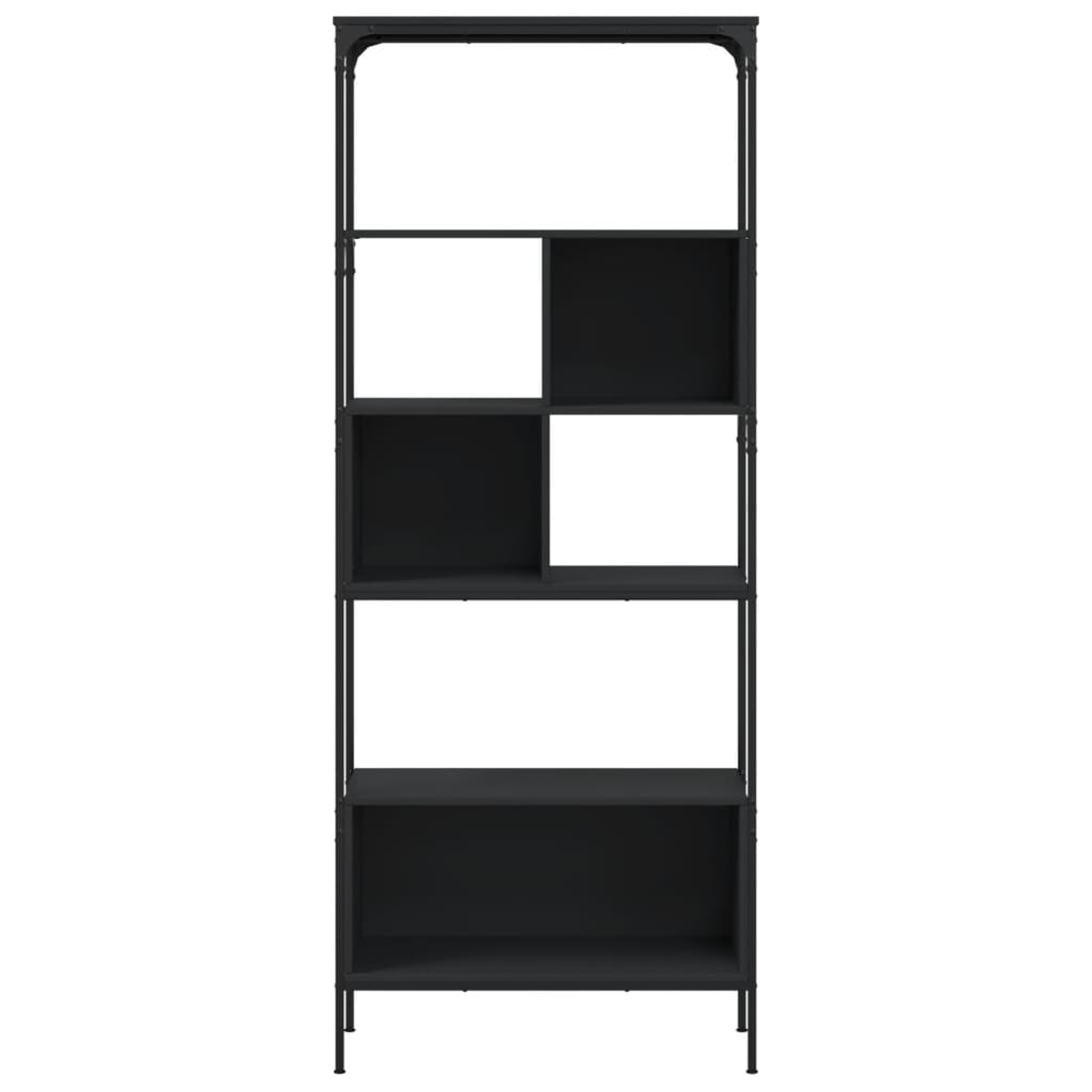 Bibliothèque 5 niveaux noir 76x33x188,5 cm bois d'ingénierie - XIOS