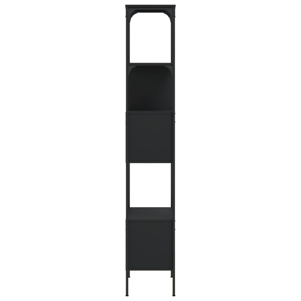 Bibliothèque 5 niveaux noir 76x33x188,5 cm bois d'ingénierie - XIOS