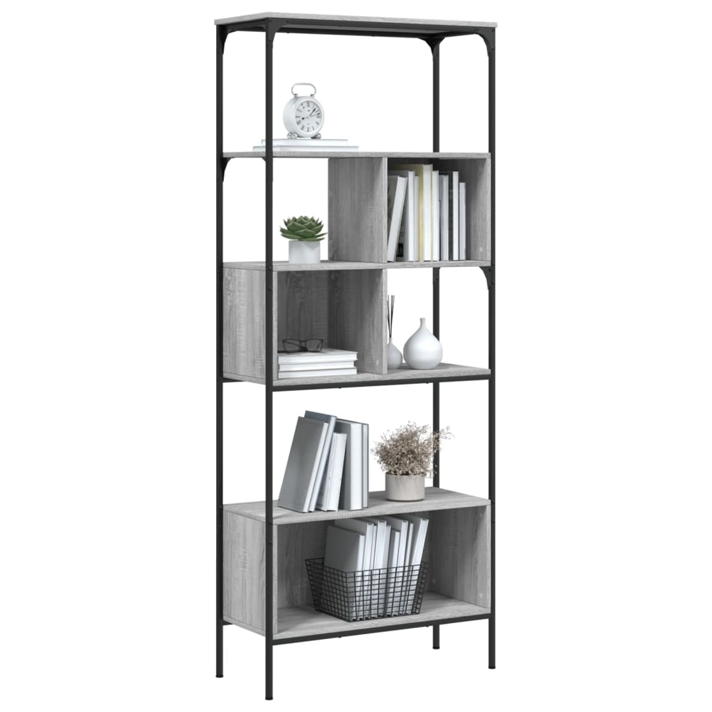 Bibliothèque 5 niveaux sonoma gris 76x33x188,5 cm - XIOS