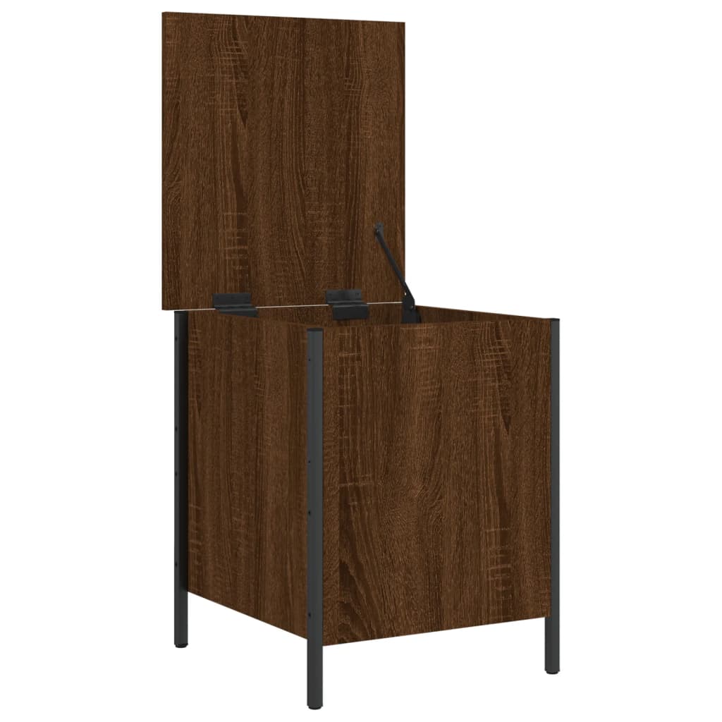 Banc de rangement chêne marron 40x42,5x50 cm bois d'ingénierie - XIOS