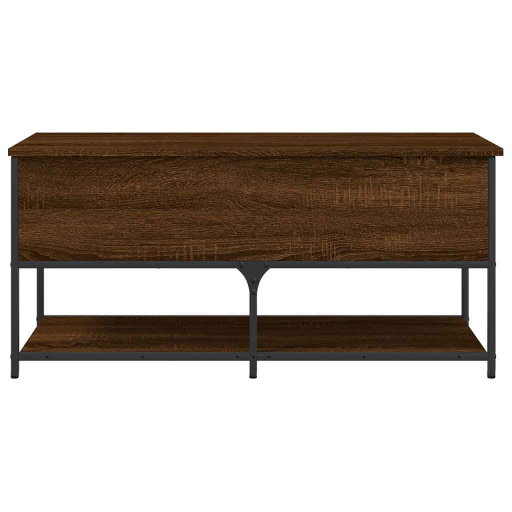 Banc de rangement chêne marron 100x42,5x47 cm bois d'ingénierie - XIOS