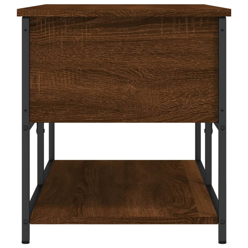 Banc de rangement chêne marron 100x42,5x47 cm bois d'ingénierie - XIOS