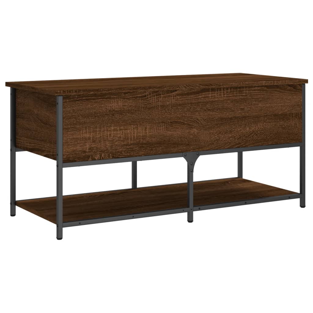 Banc de rangement chêne marron 100x42,5x47 cm bois d'ingénierie - XIOS