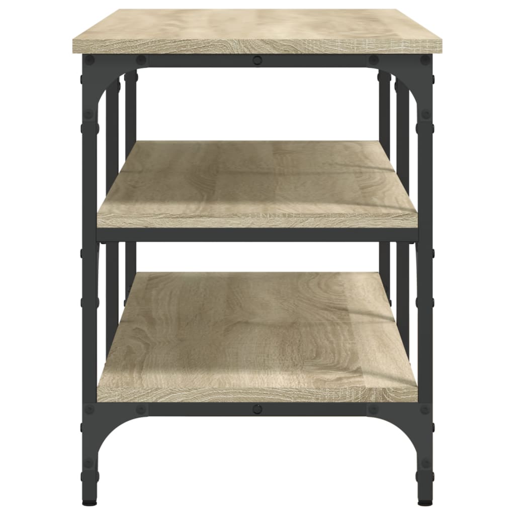Banc à chaussures chêne sonoma 100x38,5x49 cm bois d'ingénierie - XIOS