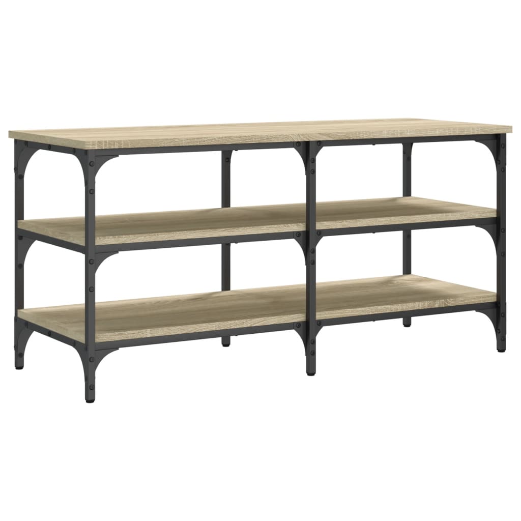 Banc à chaussures chêne sonoma 100x38,5x49 cm bois d'ingénierie - XIOS