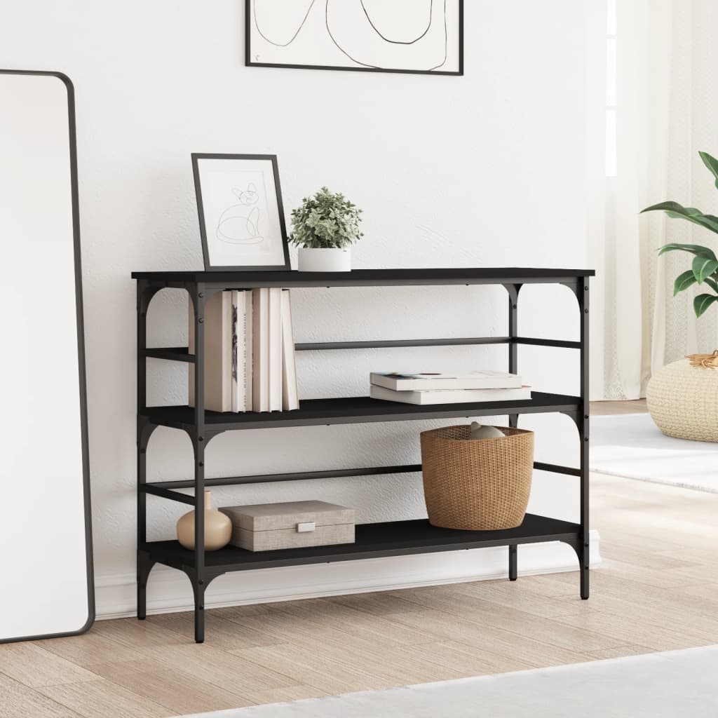 Table console noir 100x32x75 cm bois d'ingénierie - XIOS