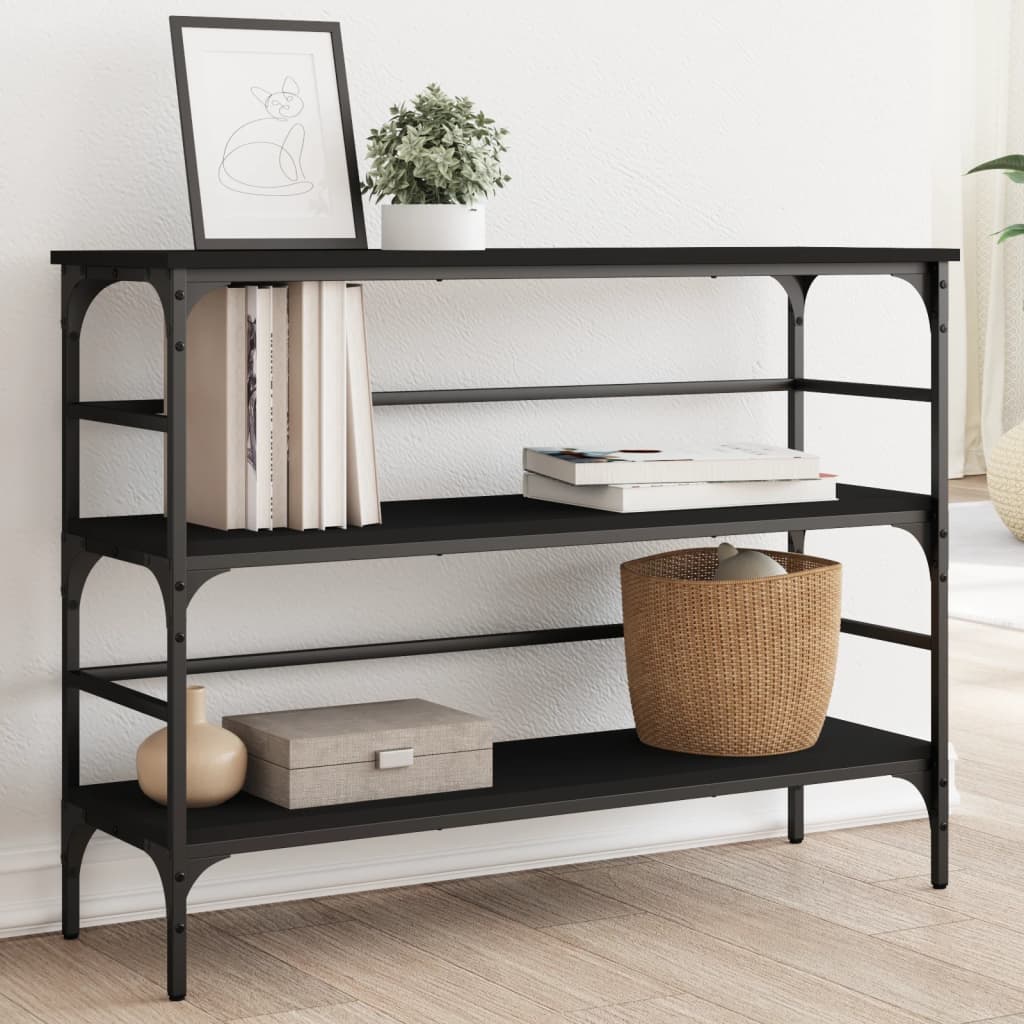 Table console noir 100x32x75 cm bois d'ingénierie - XIOS