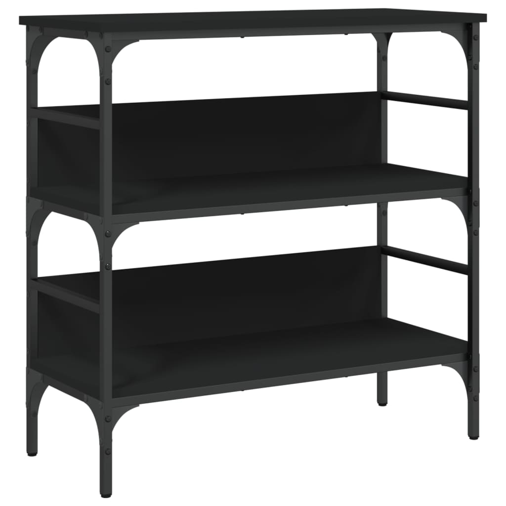 Table console noir 75x32x75 cm bois d'ingénierie - XIOS