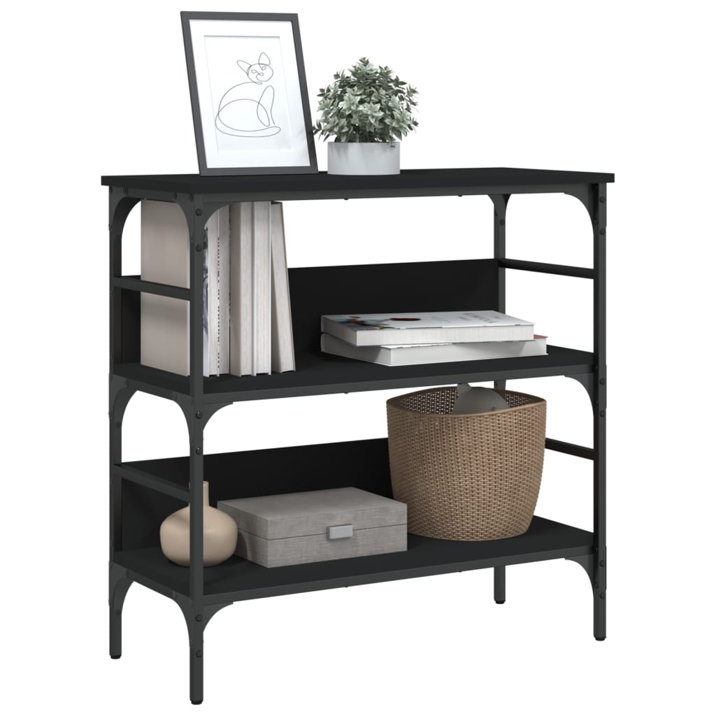 Table console noir 75x32x75 cm bois d'ingénierie - XIOS