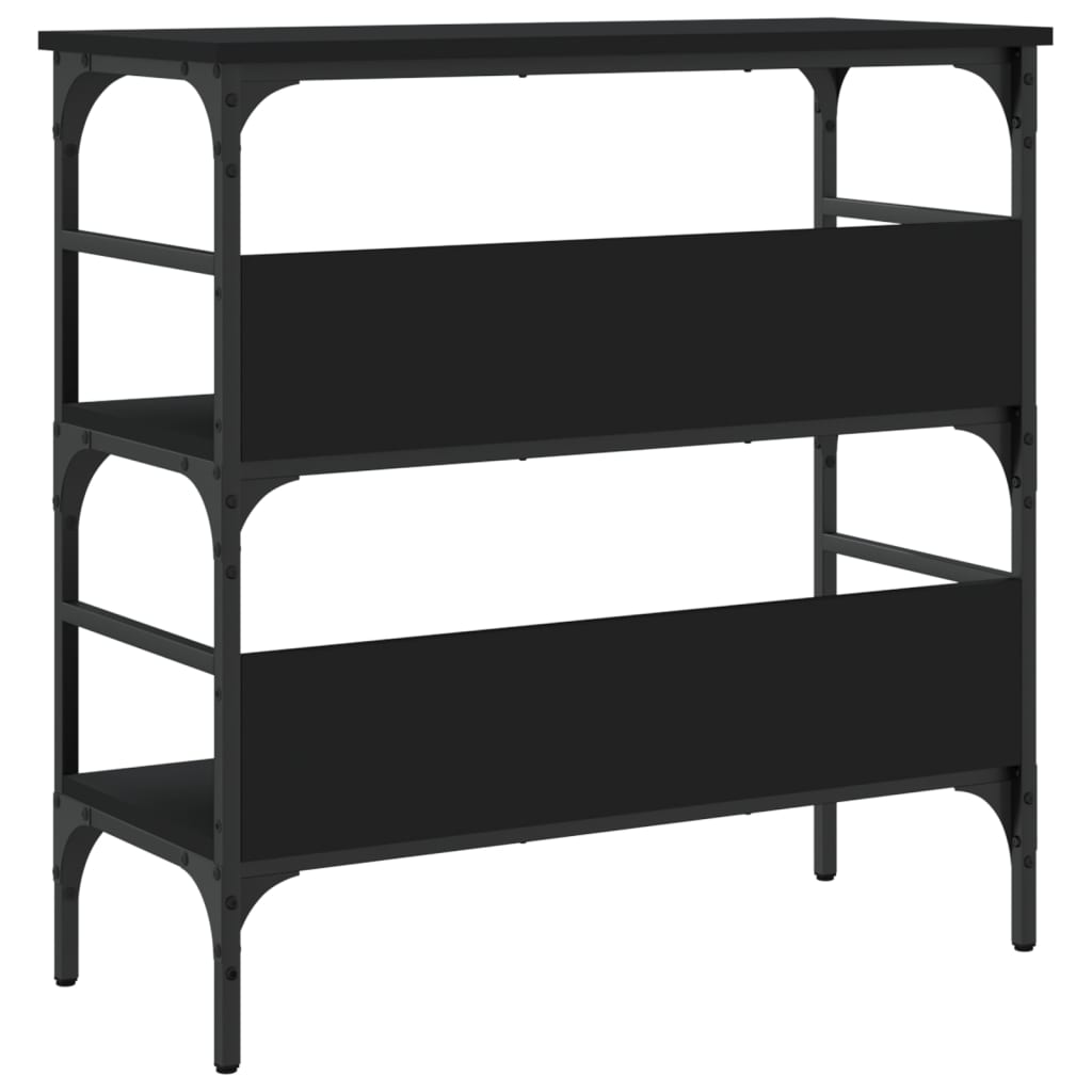 Table console noir 75x32x75 cm bois d'ingénierie - XIOS