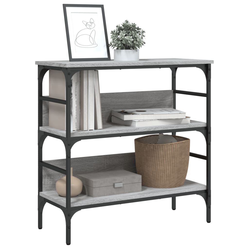 Table console sonoma gris 75x32x75 cm bois d'ingénierie - XIOS